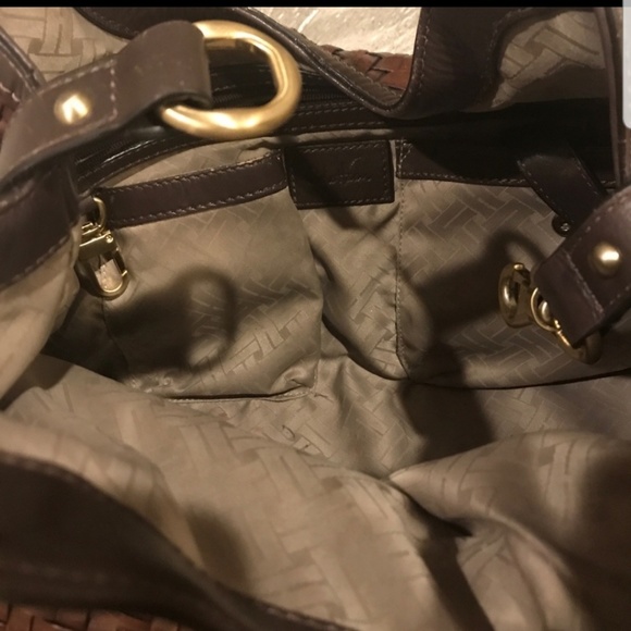 COLE HAAN woven leather handbag w/dust bag - Picture 7 of 12